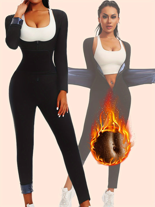 Legging Sculptant Taille Haute Zippé – Compression & Gainant- jusqu'au XXL